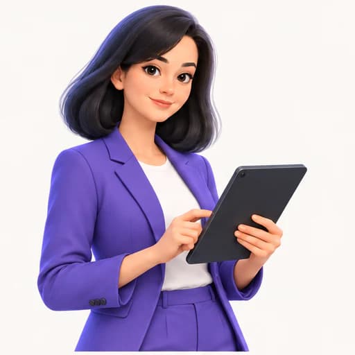 Inés coordinando el trabajo desde una tablet
