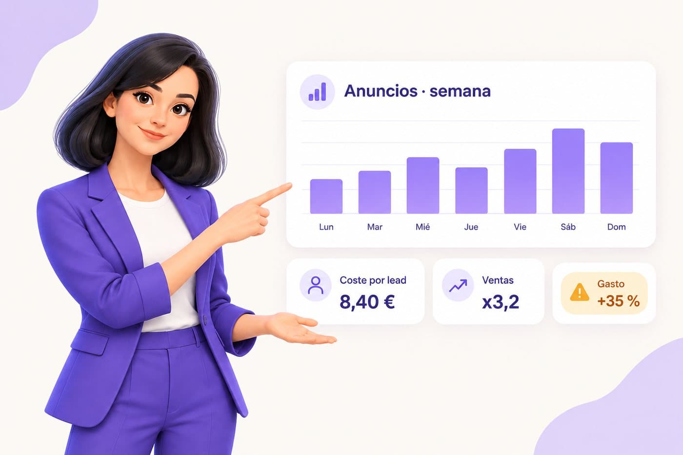 Tus anuncios, vigilados cada día. Y el informe, listo el lunes.
